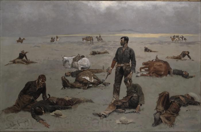 Frederick Remington What an Unbranded Cow Has Cost Norge oil painting art